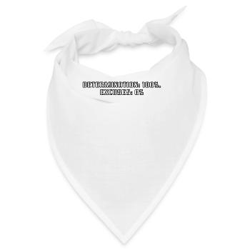 Fitness - Determination: 100%, excuses: 0% - Bandana - Weiß - Vorne