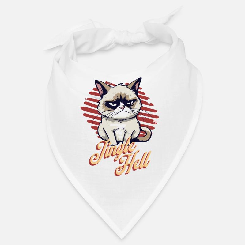 Angry Cat Xmas Sarcastic Funny Cat Meme Bandana