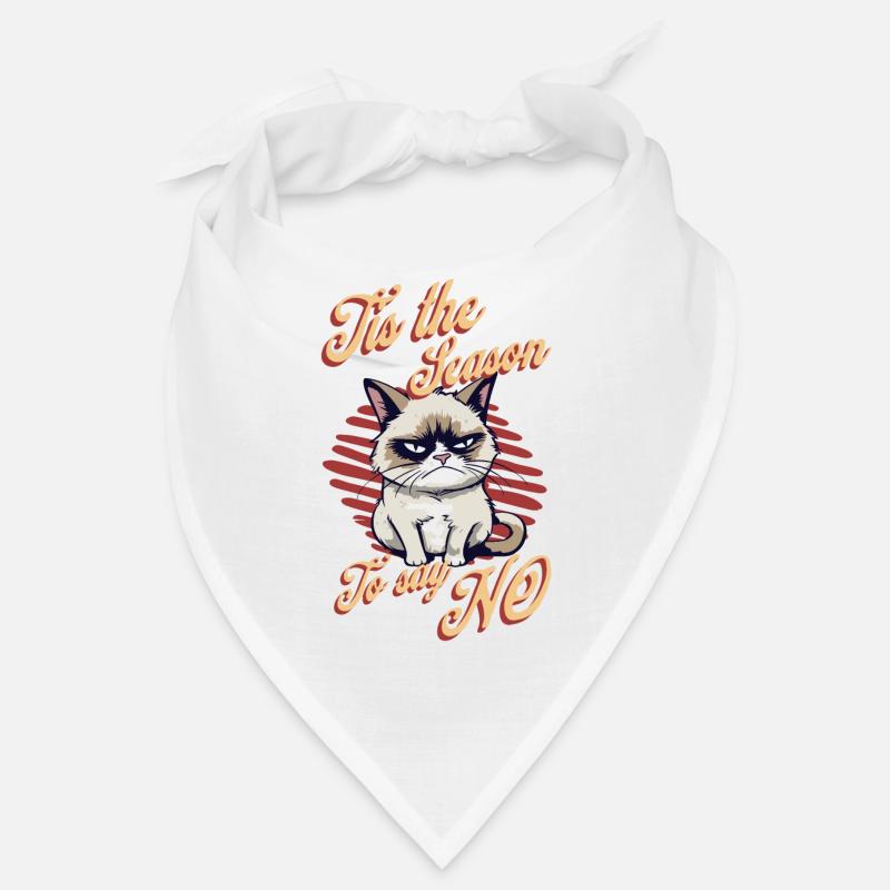 Angry Cat Xmas Sarcastic Funny Cat Meme Bandana