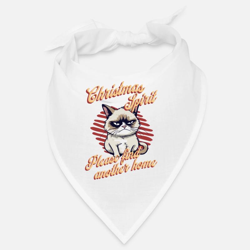 Angry Cat Xmas Sarcastic Funny Cat Meme Bandana