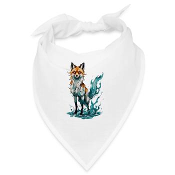 Fuchs steht in ruhigen Gewässern - Bandana - Weiß - Vorne