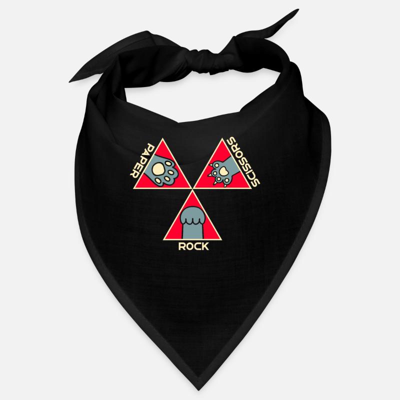 Pierre Papier Ciseaux Jeu De Main Drôle Chat Enfants Bandana