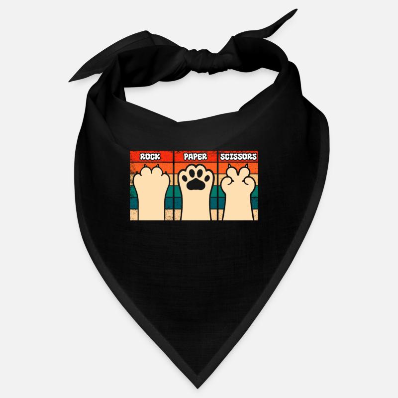 Pierre Papier Ciseaux Jeu De Main Drôle Chat Enfants Bandana