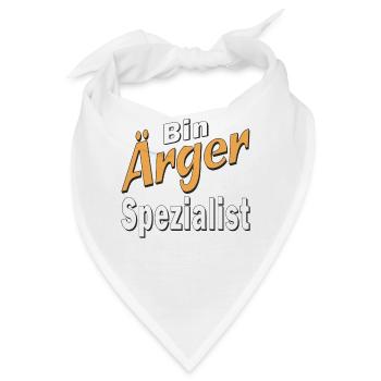Bin Ärger Spezialist - Bandana - Weiß - Vorne
