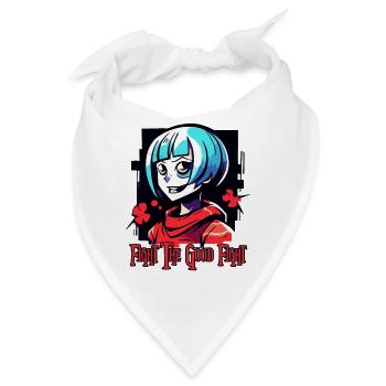Kämpfe den guten Kampf mit einem Anime Mädchen - Bandana - Weiß - Vorne
