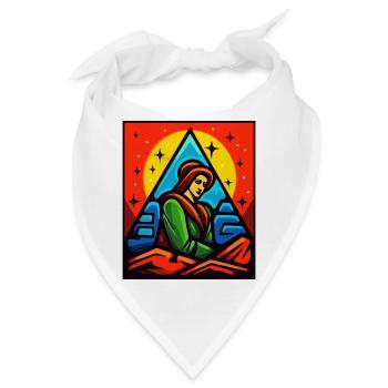 Ist das Kunst: knallhartes Leben Frau - Bandana - Weiß - Vorne