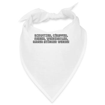 Fitness - Schwitzen, kämpfen, siegen, - Bandana - Weiß - Vorne