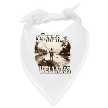 Vintage Angler Herren T-Shirt für Sportangler - Bandana - Weiß - Vorne