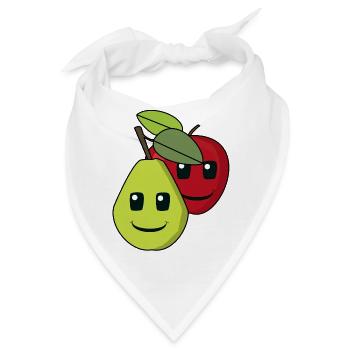Obst Früchte Garten Gärtner Ernte Gesicht Frucht - Bandana - Weiß - Vorne