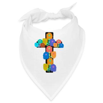 Beerdigung Trauer trauern Erlösung Jesus Erlöser - Bandana - Weiß - Vorne