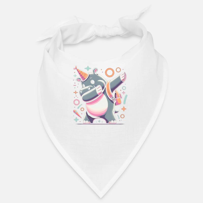 Einschulung Nilpferd Bandana