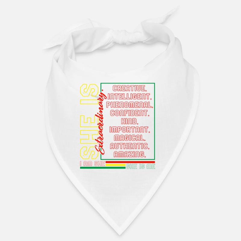 Juneteenth Shirt, sie ist außergewöhnlich Ich bin sie - Bandana - Weiß