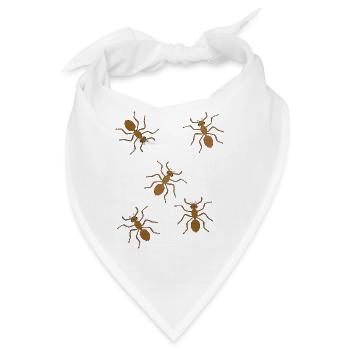 Ameisen Insekten Insekt Waldbewohner Waldtiere - Bandana - Weiß - Vorne