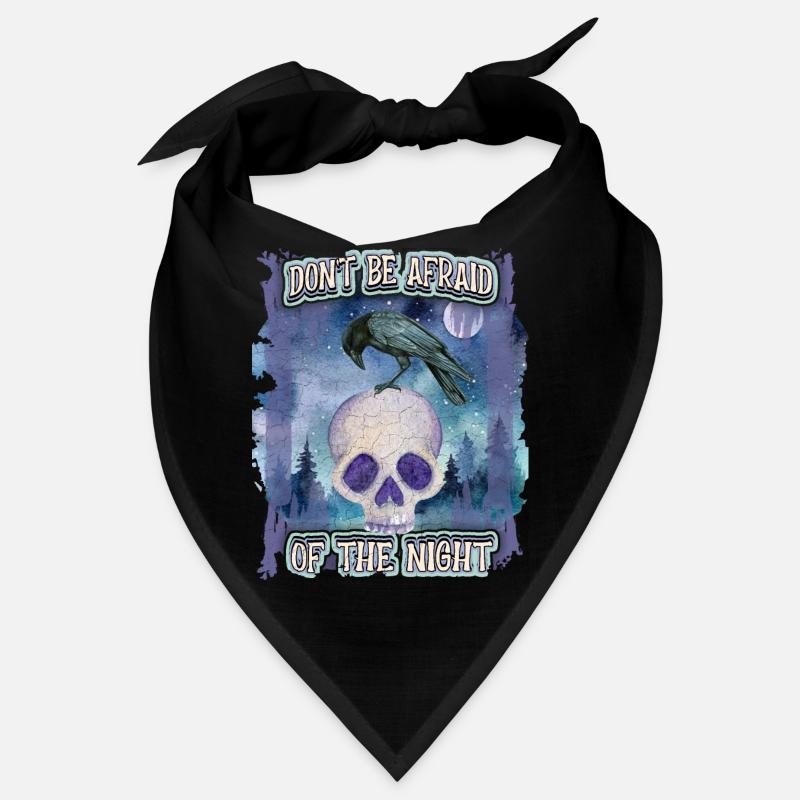 Crâne avec des corbeaux, nuit étrange, disant Bandana