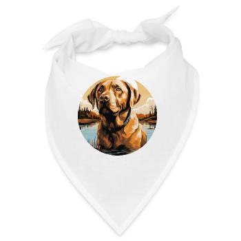Labrador - Bandana - Weiß - Vorne