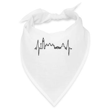Venedig Skyline Herzschlag Italien I Love Venezia - Bandana - Weiß - Vorne