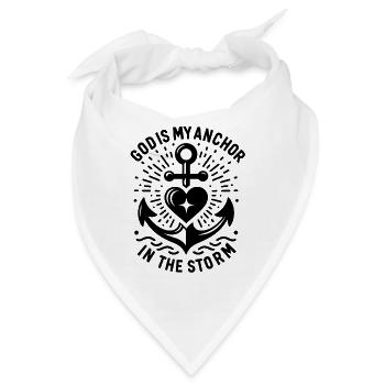 Gott ist Mein Anker im Sturm - Bandana - Weiß - Vorne