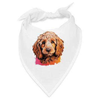Pudel - Bandana - Weiß - Vorne