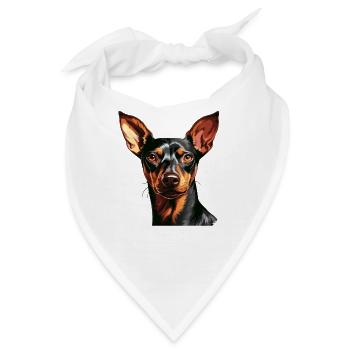 Pinscher - Bandana - Weiß - Vorne