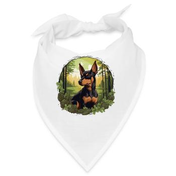Pinscher - Bandana - Weiß - Vorne