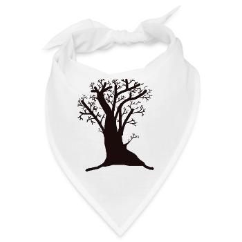 Baum Botanik Laubbaum Wald Natur Wildnis Holz Co2 - Bandana - Weiß - Vorne