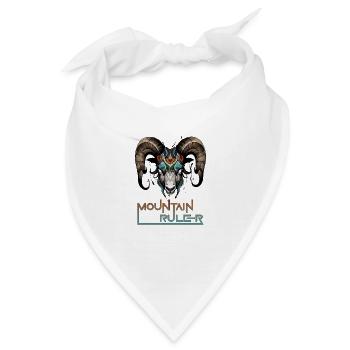 Berg-Monarch: Widderkopf - Bandana - Weiß - Vorne