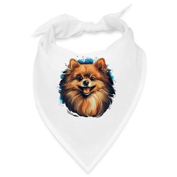 Pomeranian - Bandana - Weiß - Vorne