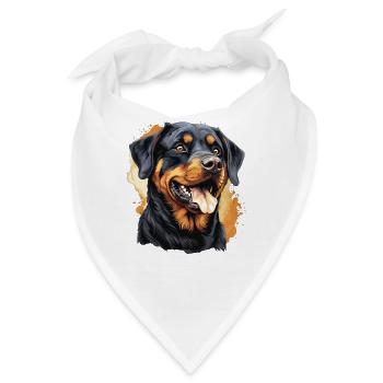 Rottweiler - Bandana - Weiß - Vorne