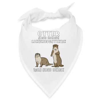 OTTER SIND MEINE LIEBLINGSTIERE - Bandana - Weiß - Vorne