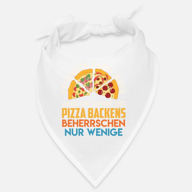 Studieren kann Jeder Kunst des Pizza Backens - Bandana - Weiß