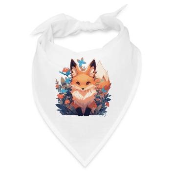 Fuchs Füchse Fuchs Kinder Fuchs Baby Tier Wald - Bandana - Weiß - Vorne