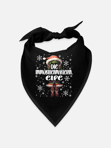Weihnachtsoutfit Immobilienmaklerin - Bandana - Schwarz - Vorne