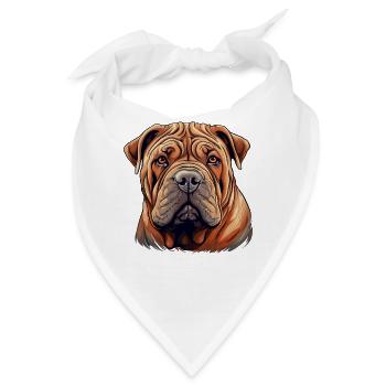 Shar Pei - Bandana - Weiß - Vorne