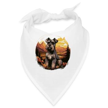 Schnauzer - Bandana - Weiß - Vorne