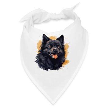 Schipperke - Bandana - Weiß - Vorne