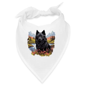 Schipperke - Bandana - Weiß - Vorne