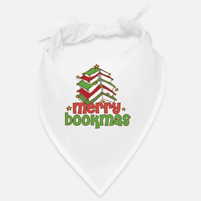 Merry Bookmas Bookworm Christmas Tree Introvert Bandana