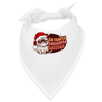 Ew People Christmas Edition: Angry Cat Women Funny - Bandana - Weiß - Vorne
