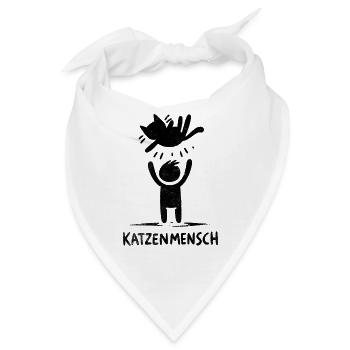 Katzenmensch Essential - Must-Have für - Bandana - Weiß - Vorne