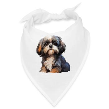 Shih Tzu - Bandana - Weiß - Vorne