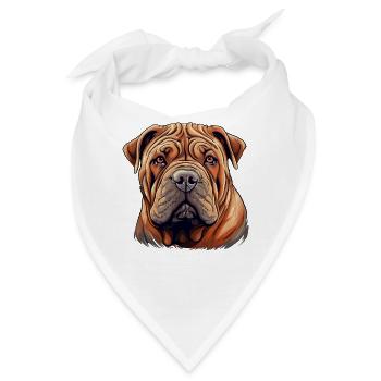 Shar Pei - Bandana - Weiß - Vorne