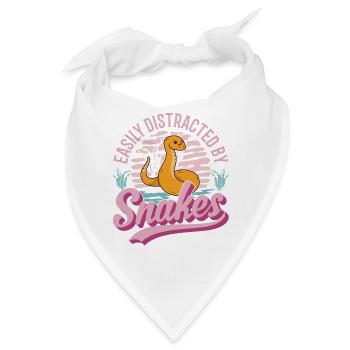 Schlangen Besitzer Kornnatter Natter - Bandana - Weiß - Vorne
