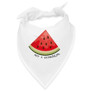 Befreit Palästina Free Gaza Wassermelone Patriotisch - Bandana - Weiß - Vorne