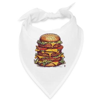 Ein riesiger Mega Cheeseburger - Bandana - Weiß - Vorne