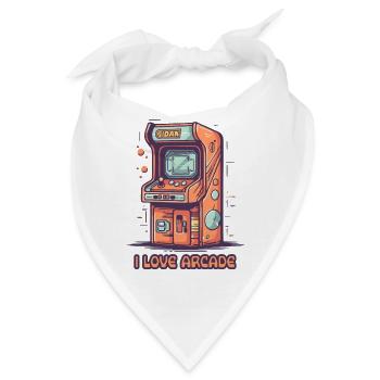 Ich liebe Arcade Gaming - Bandana - Weiß - Vorne