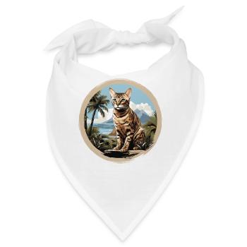 Bengal Cat - Bandana - Weiß - Vorne