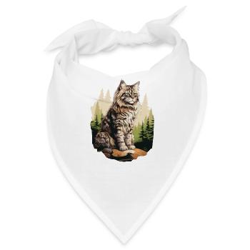 Norwegian Forest Cat - Bandana - Weiß - Vorne