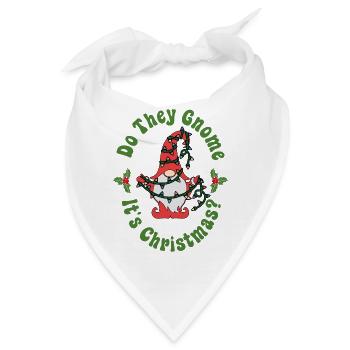 Tun sie Gnom Es ist Weihnachten - Bandana - Weiß - Vorne