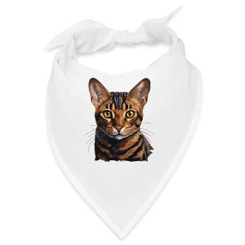 Bengal Cat - Bandana - Weiß - Vorne