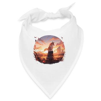 Fuchs Füchse Fuchs Kinder Fuchs Baby Tier Wald - Bandana - Weiß - Vorne